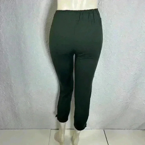 Joie Womens Casual Pants Olive Green Mid Rise Drawstring Pockets - Picture 2 of 6